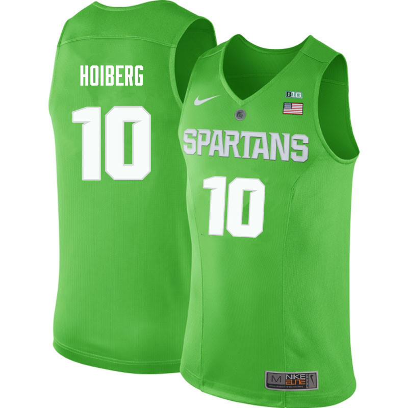 Men Michigan State Spartans #10 Jack Hoiberg NCAA Nike Authentic Green 2019-20 College Stitched Basketball Jersey LC41Y66IZ